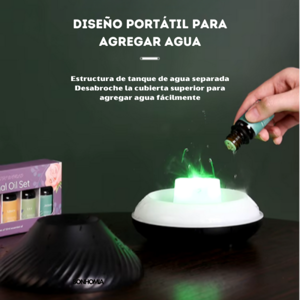 Difusor de Aromaterapia Volcán con Bola de Crystal - Imagen 2